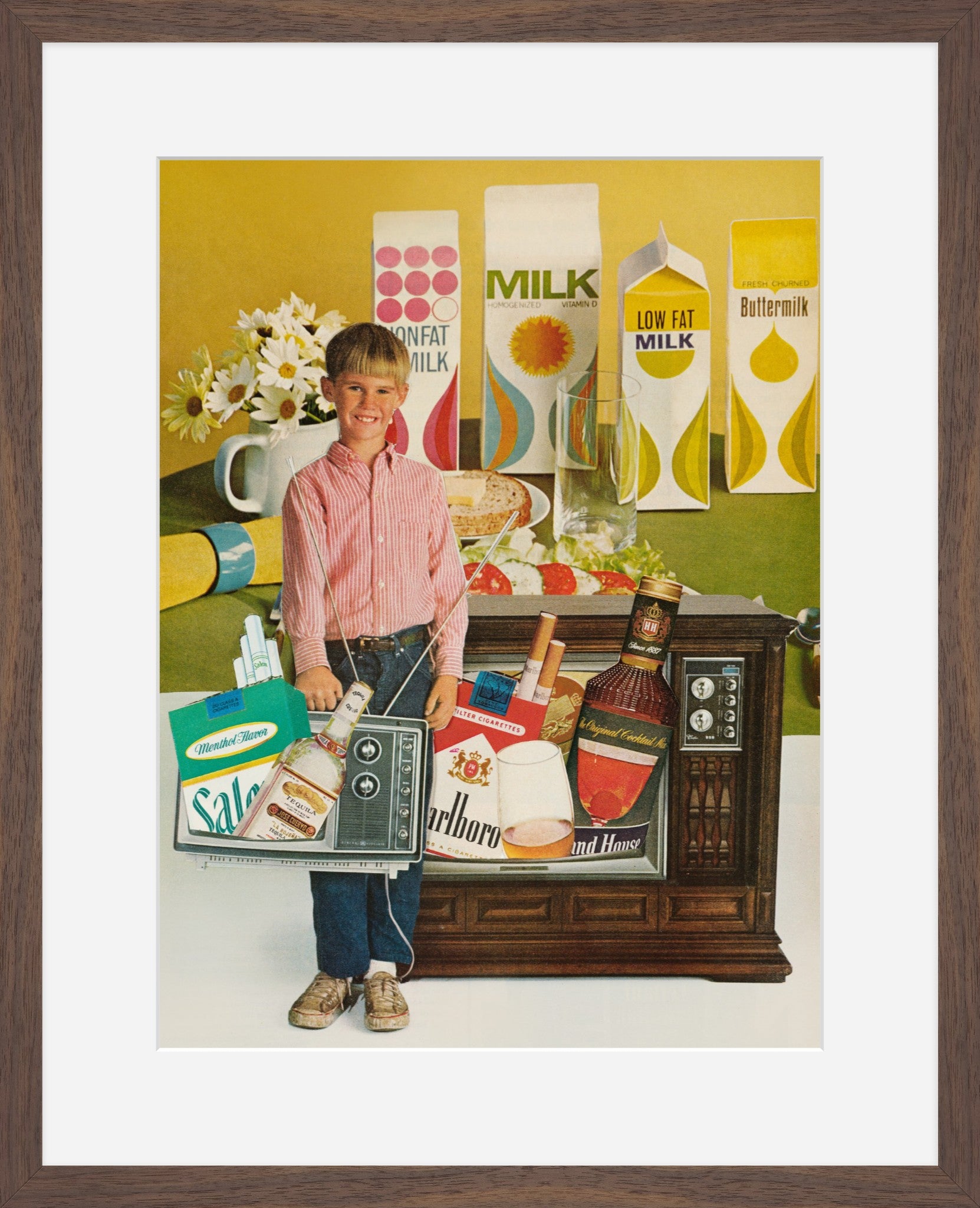 What's On TV Framed Fine Art Collage Print