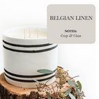 Luxury 3-Wick Soy Candle in Reusable Cement Vessel | Large Handmade Candle | 120 Hour Burn Time