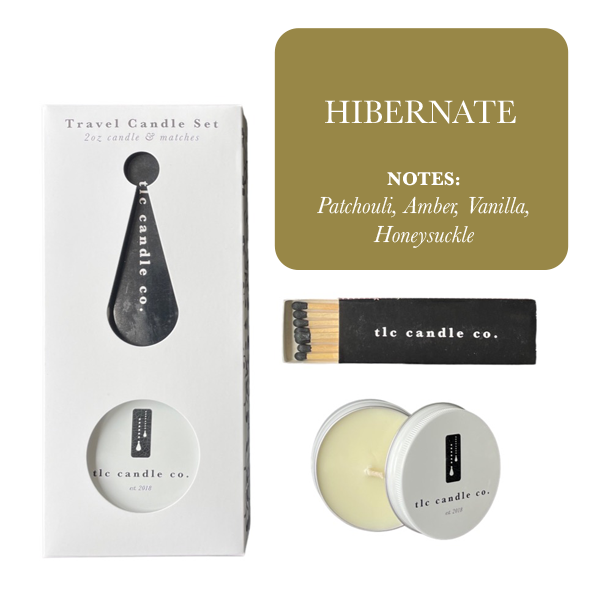 Lose Yourself Travel Candle | Patchouli, Amber & Vanilla Soy Candle | Portable Relaxation Candle with Matches