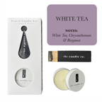 White Tea Travel Candle | White Tea, Bergamot & Chrysanthemum Soy Candle | Luxury Spa Candle with Matches