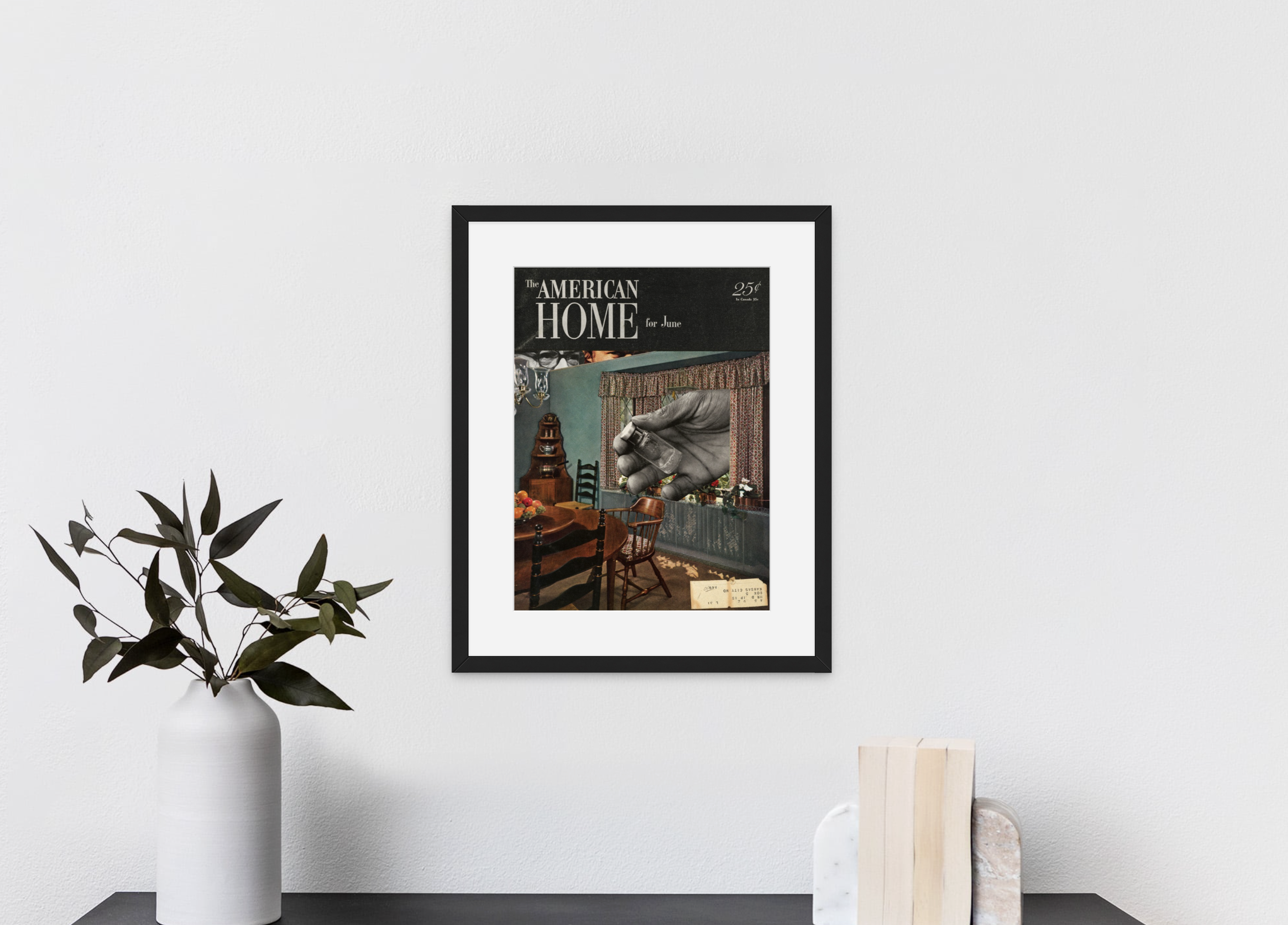 The American Home Collage Fine Art Print