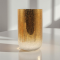 Crackled Ombre Glass Pillar Candle Holder – Elegant Home Accent
