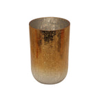 Crackled Ombre Glass Pillar Candle Holder – Elegant Home Accent