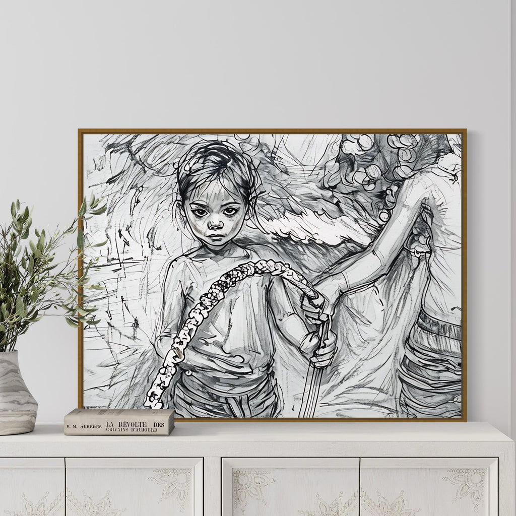 Monochrome Child Illustration (Digital Download)