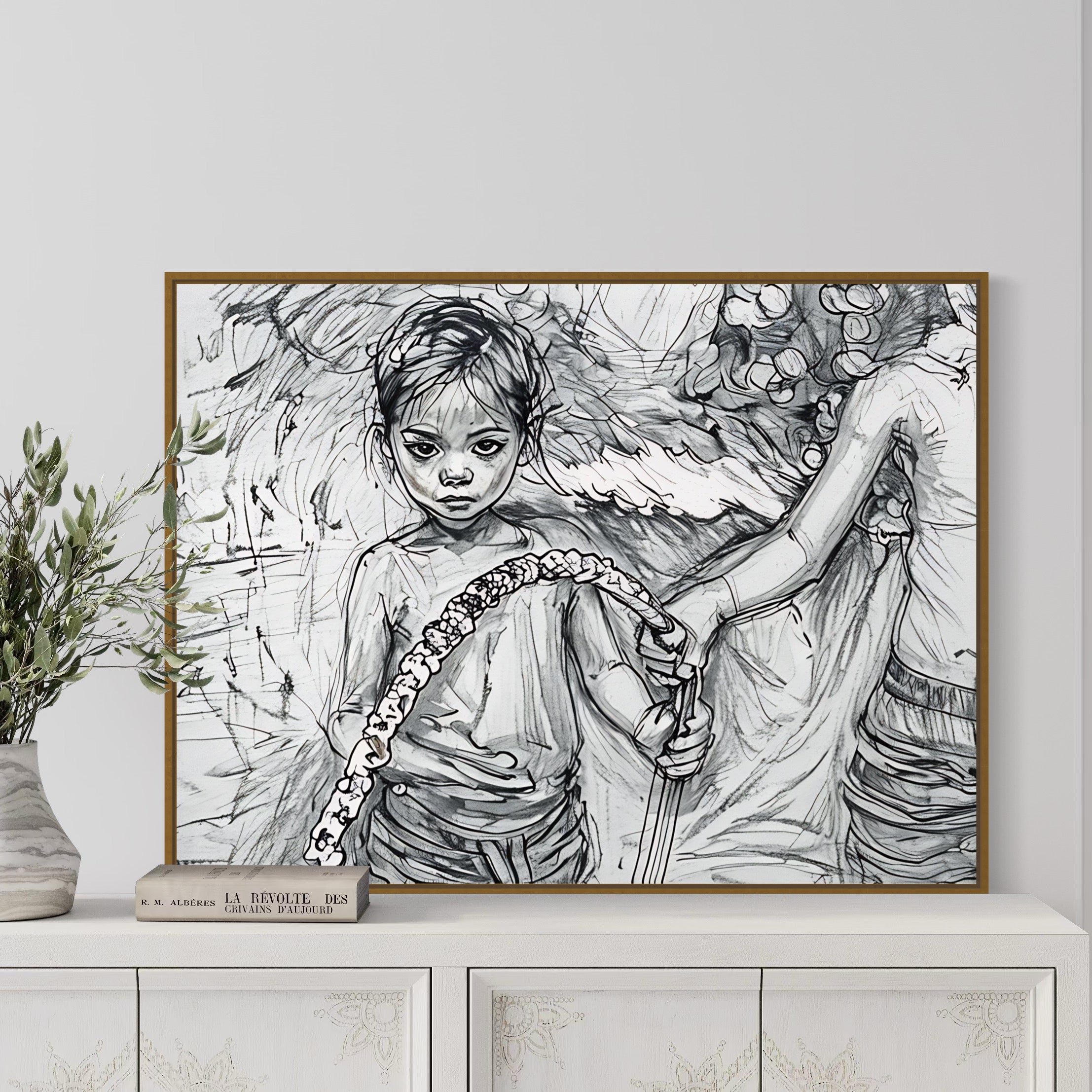 Monochrome Child Illustration (Digital Download)