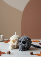 Floral Skull Candle | Gothic Soy Wax-2
