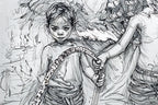 Monochrome Child Illustration (Digital Download)