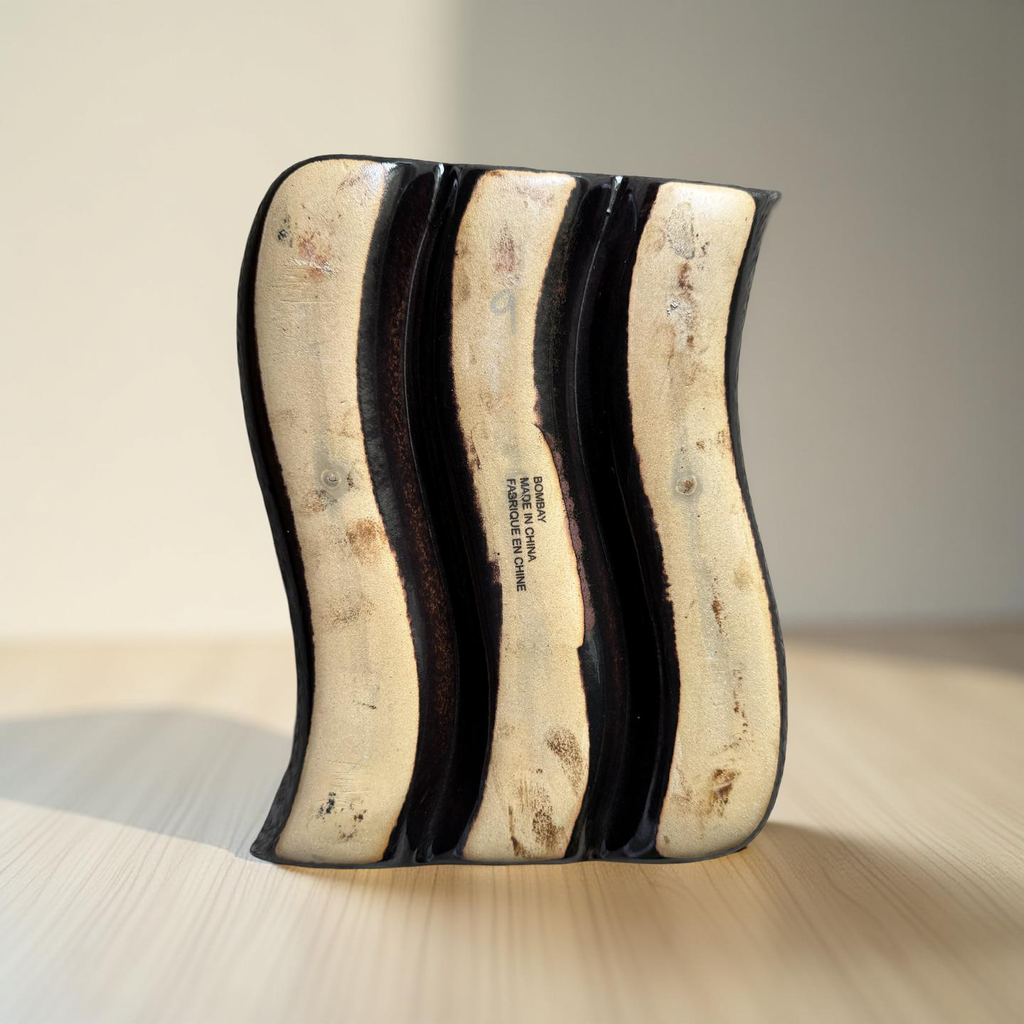 Vintage Bombay Company Lava Glaze Wavy Serving Tray