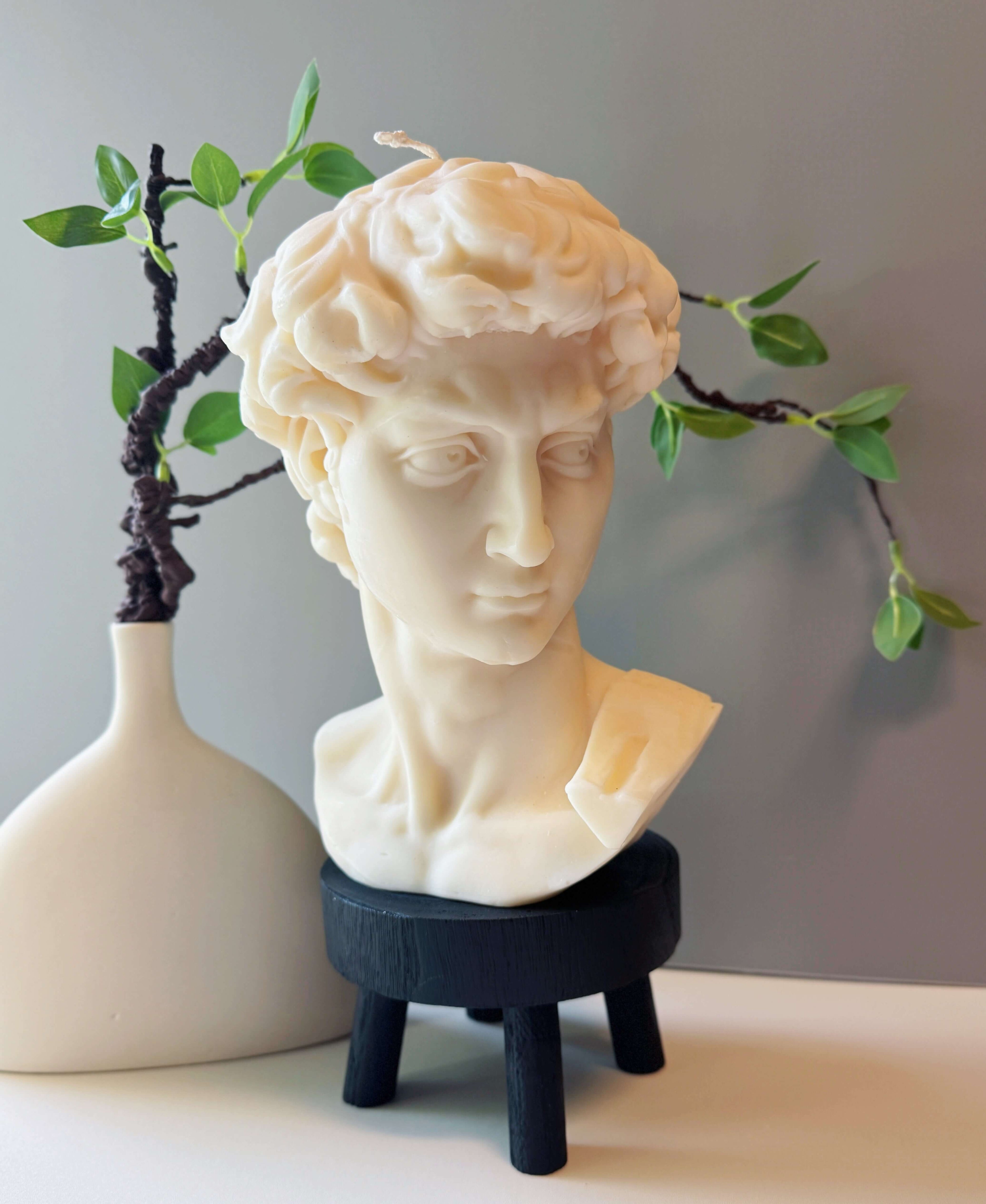 David Head Sculptural Candle | 11" Bust-2