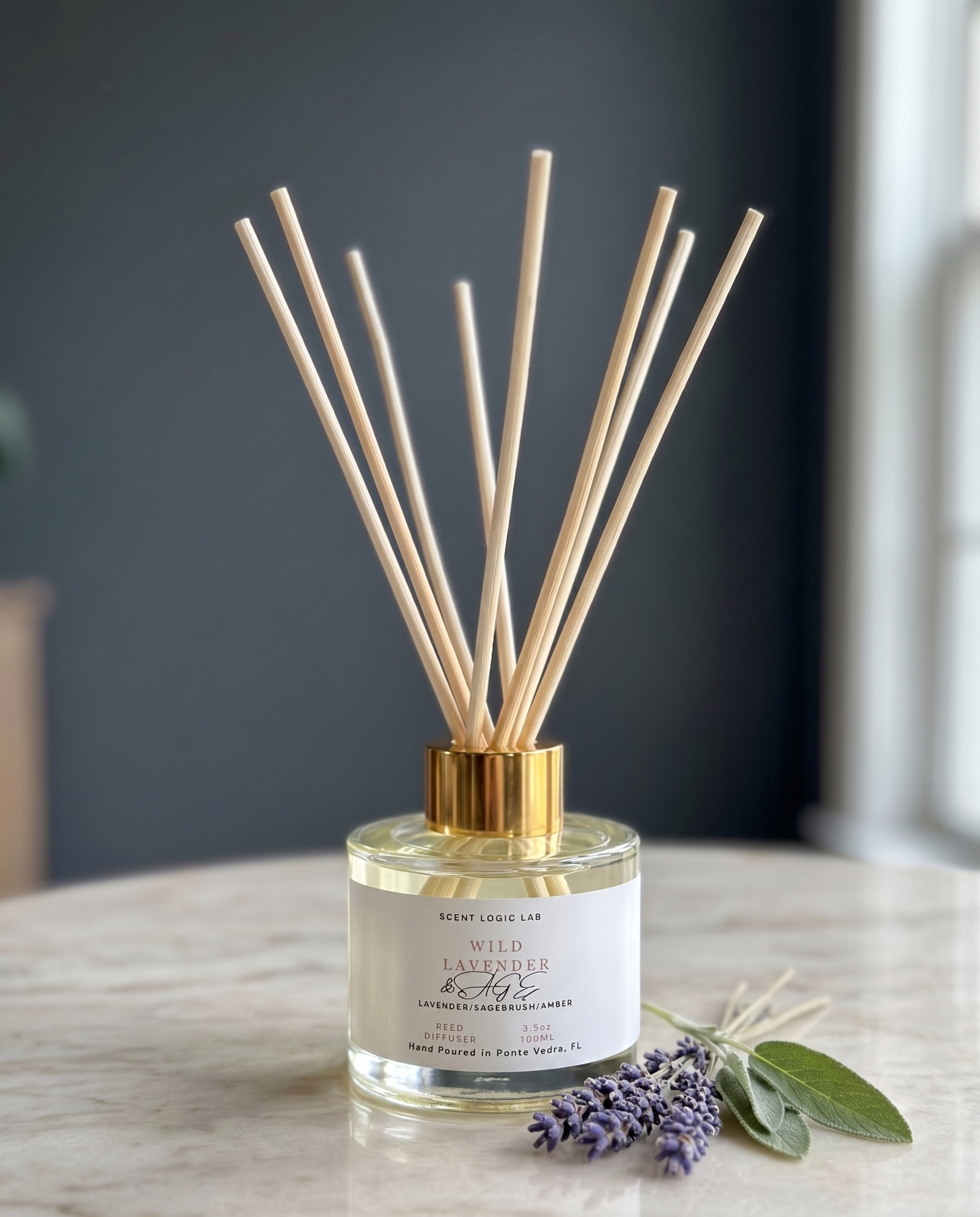 Wild Lavender Reed Diffuser – 100ml & 200ml | Hand-Poured Aroma for Home or Office-2