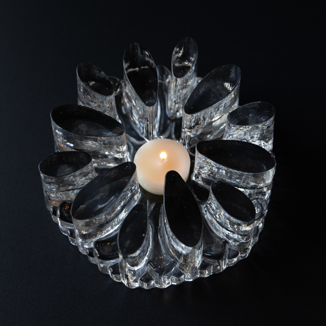 Vintage 1985 Bel Mondo Glasdesign Georgshütte Art Glass Candle Warmer – Mid-Century West German Design