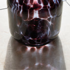 Blue Glass Pitcher Vase with Handle – Mottled Pattern, Decorative Floral Container