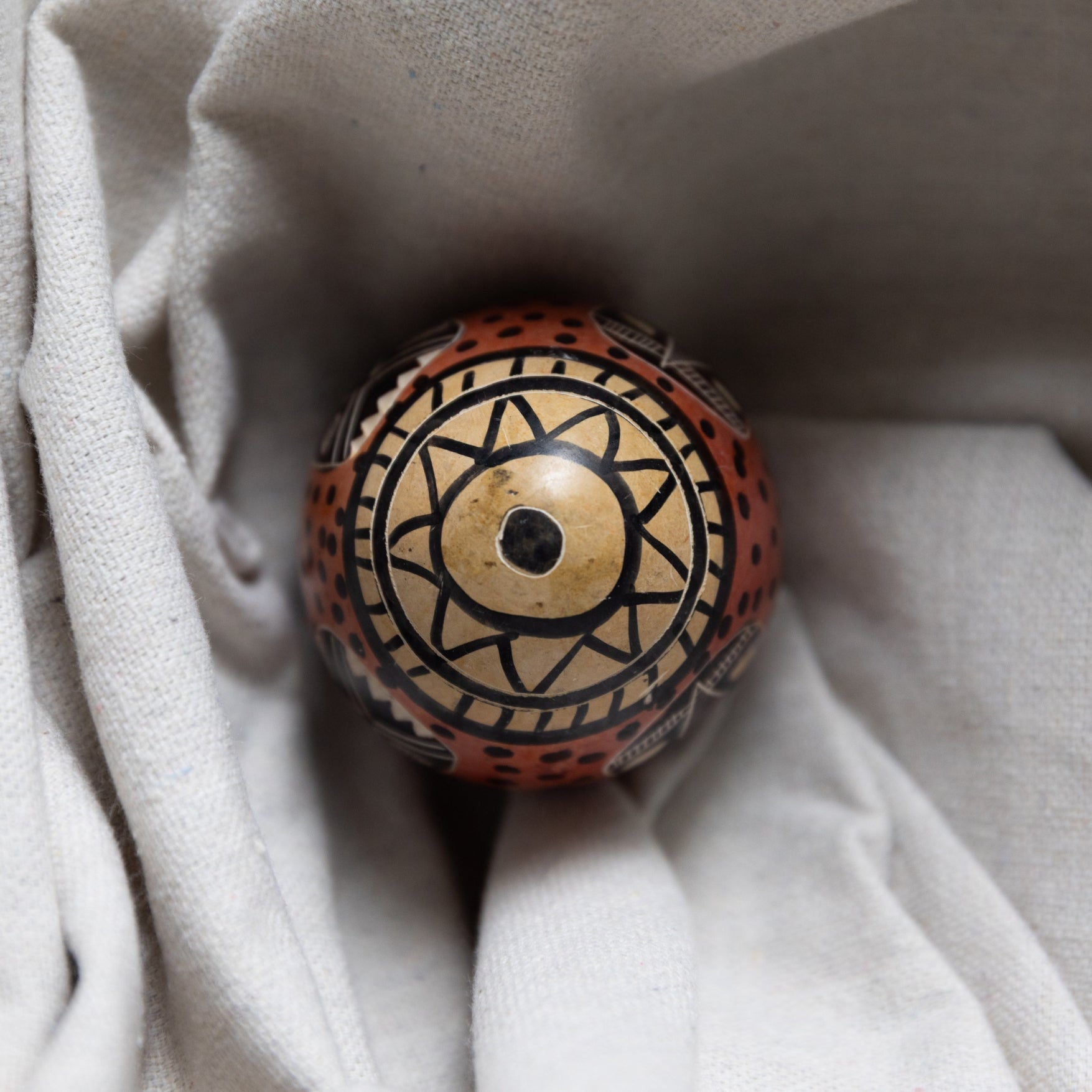 Kenya Hand Etched & Painted Soapstone Egg