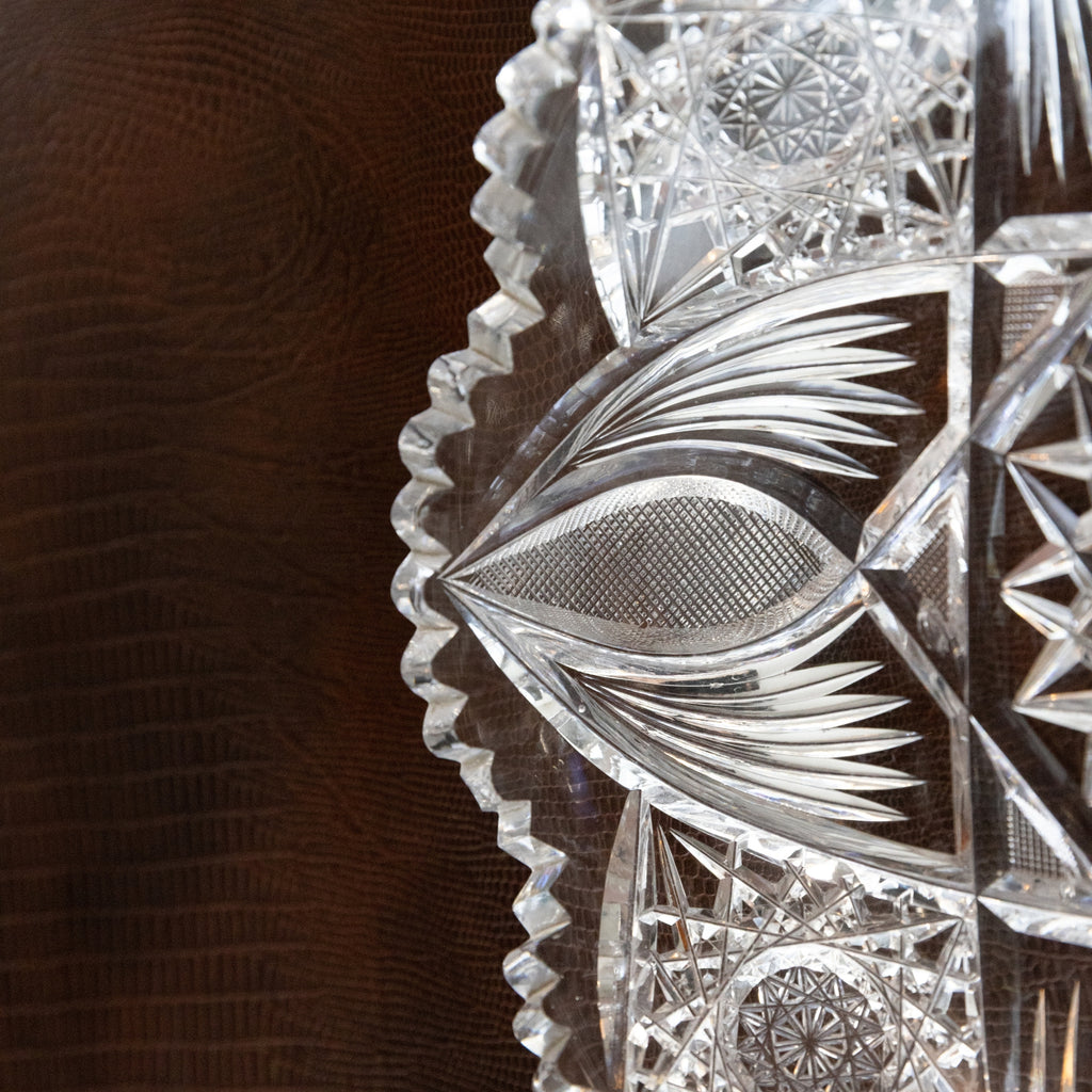 American Brilliant Period Cut Glass Dish 1886-1915