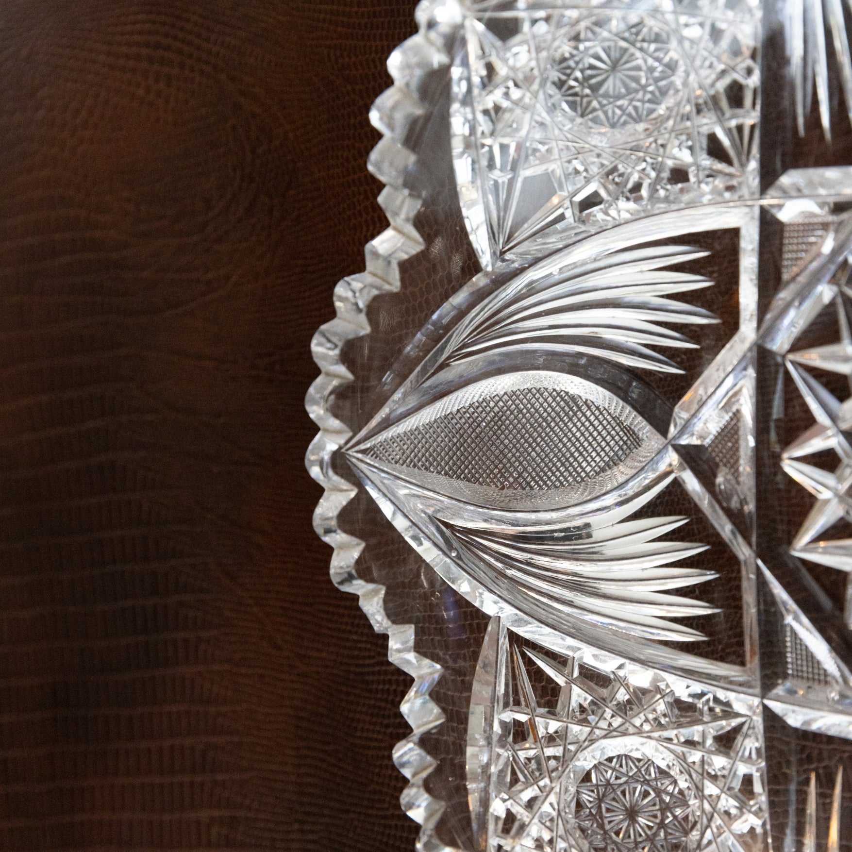 American Brilliant Period Cut Glass Dish 1886-1915