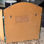 Antique 3-Panel Beveled Vanity Mirror | Frameless Tri-Fold (Late 1800s–1920s)