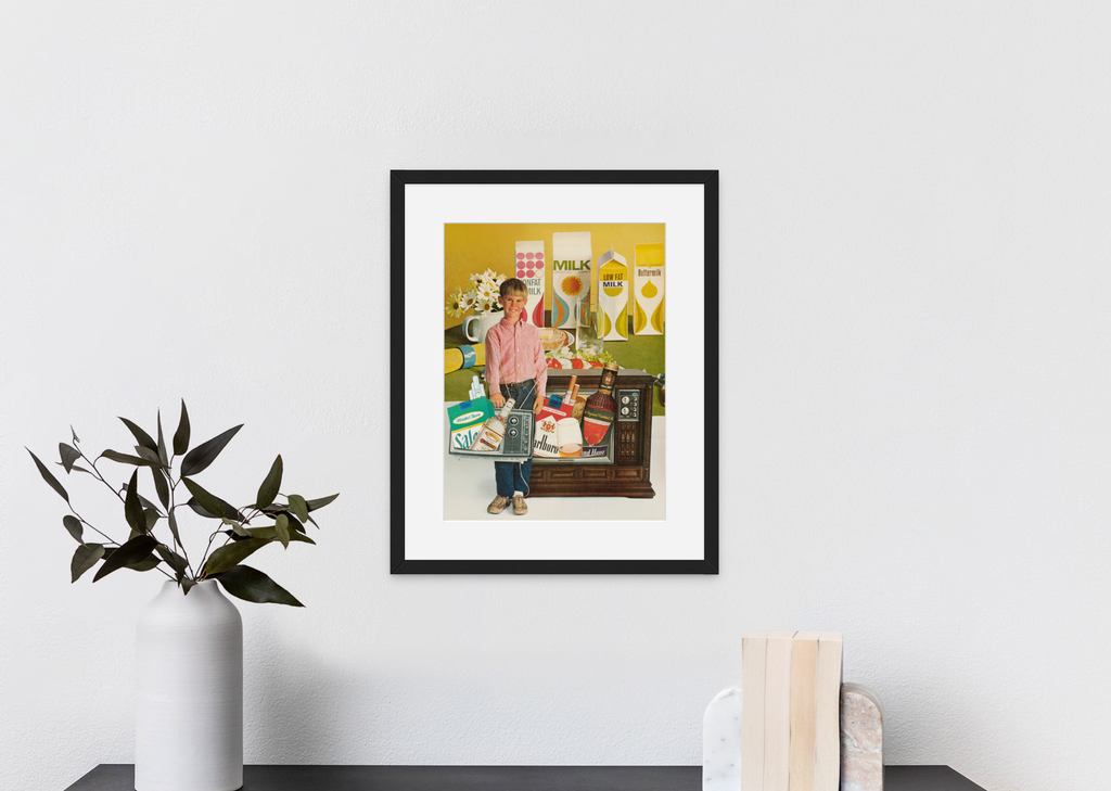 What's On TV Framed Fine Art Collage Print