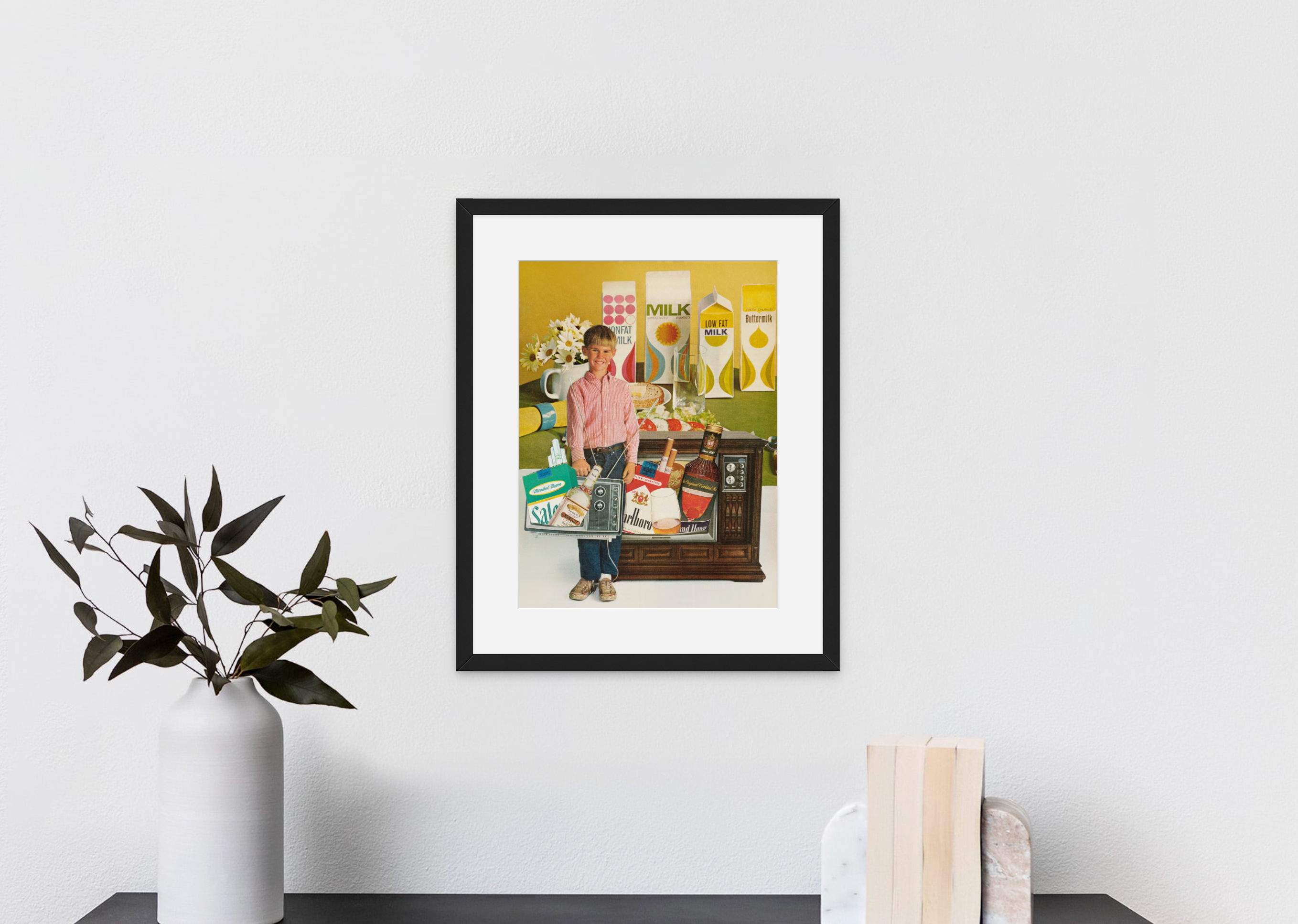 What's On TV Framed Fine Art Collage Print