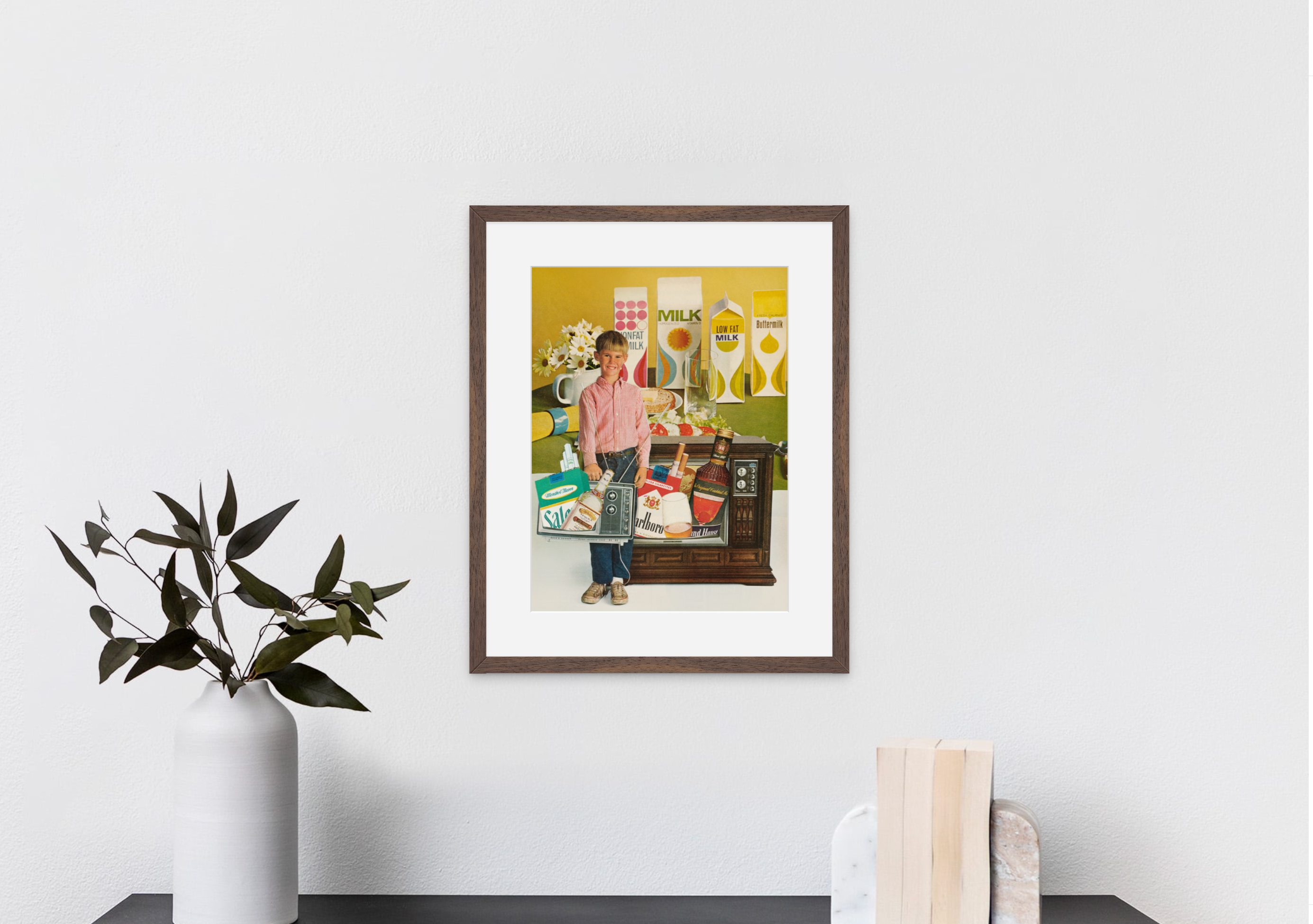 What's On TV Framed Fine Art Collage Print