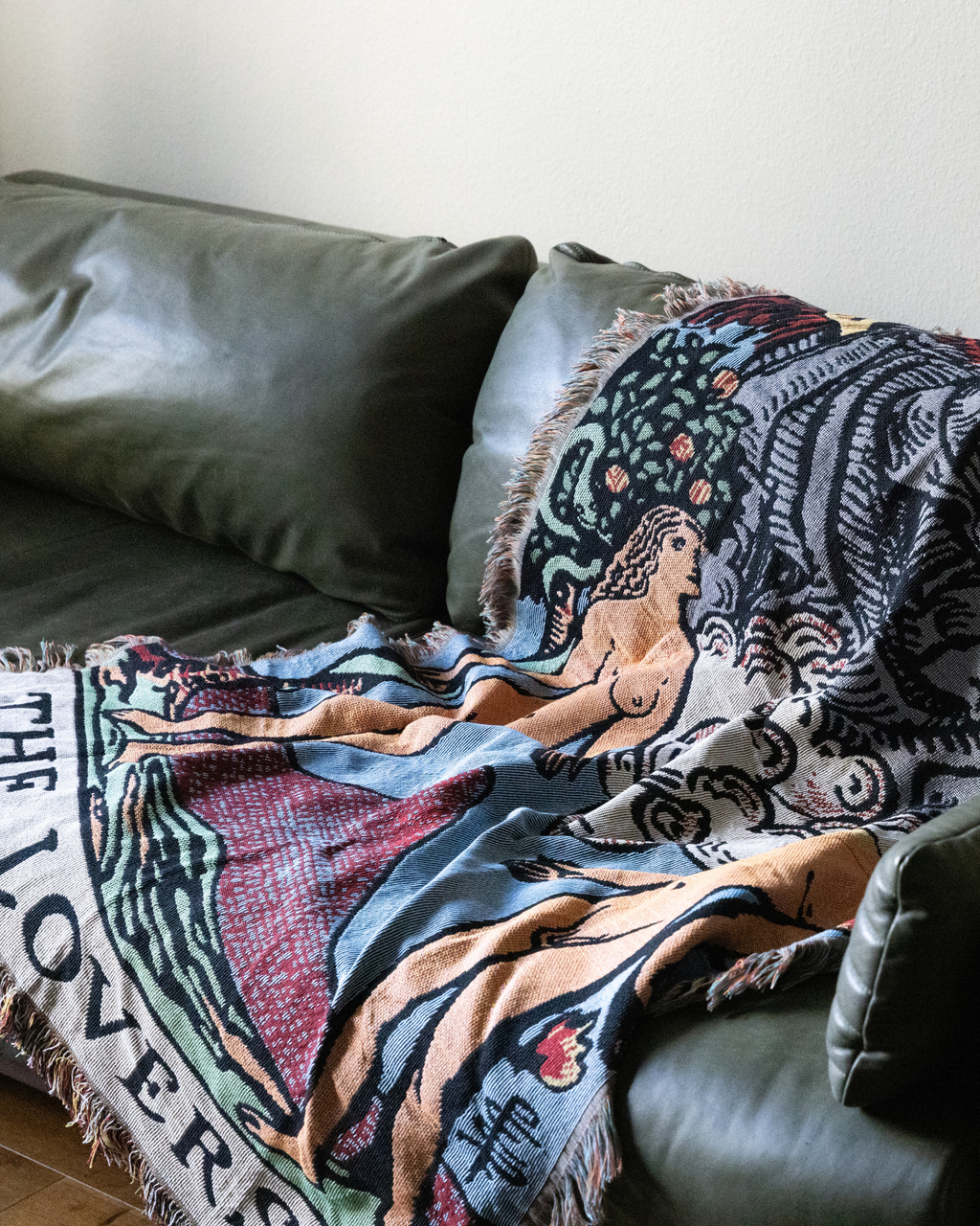 The Lovers Throw Blanket or Wall Hanging, 5x3 foot