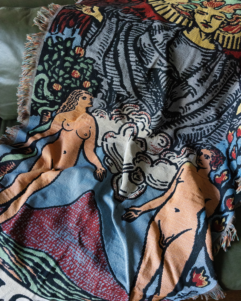 The Lovers Throw Blanket or Wall Hanging, 5x3 foot