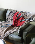 Three of Swords Throw Blanket or Wall Hanging, 5x3 foot