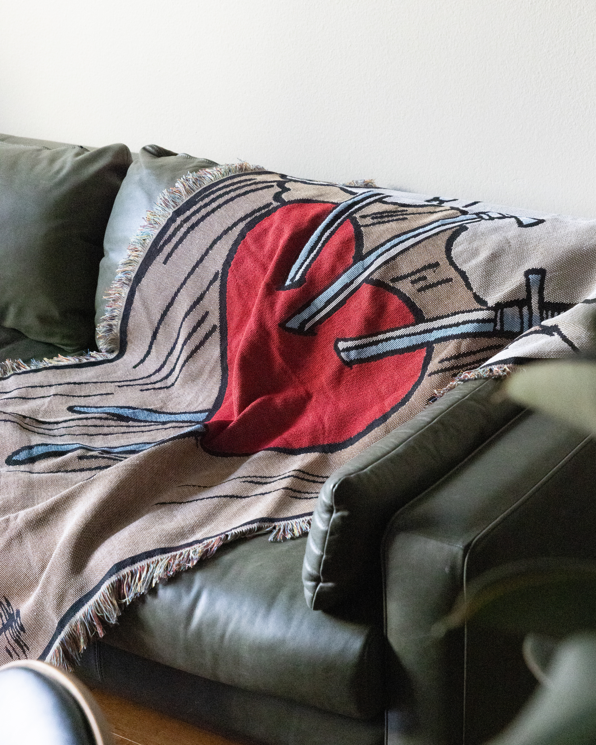 Three of Swords Throw Blanket or Wall Hanging, 5x3 foot