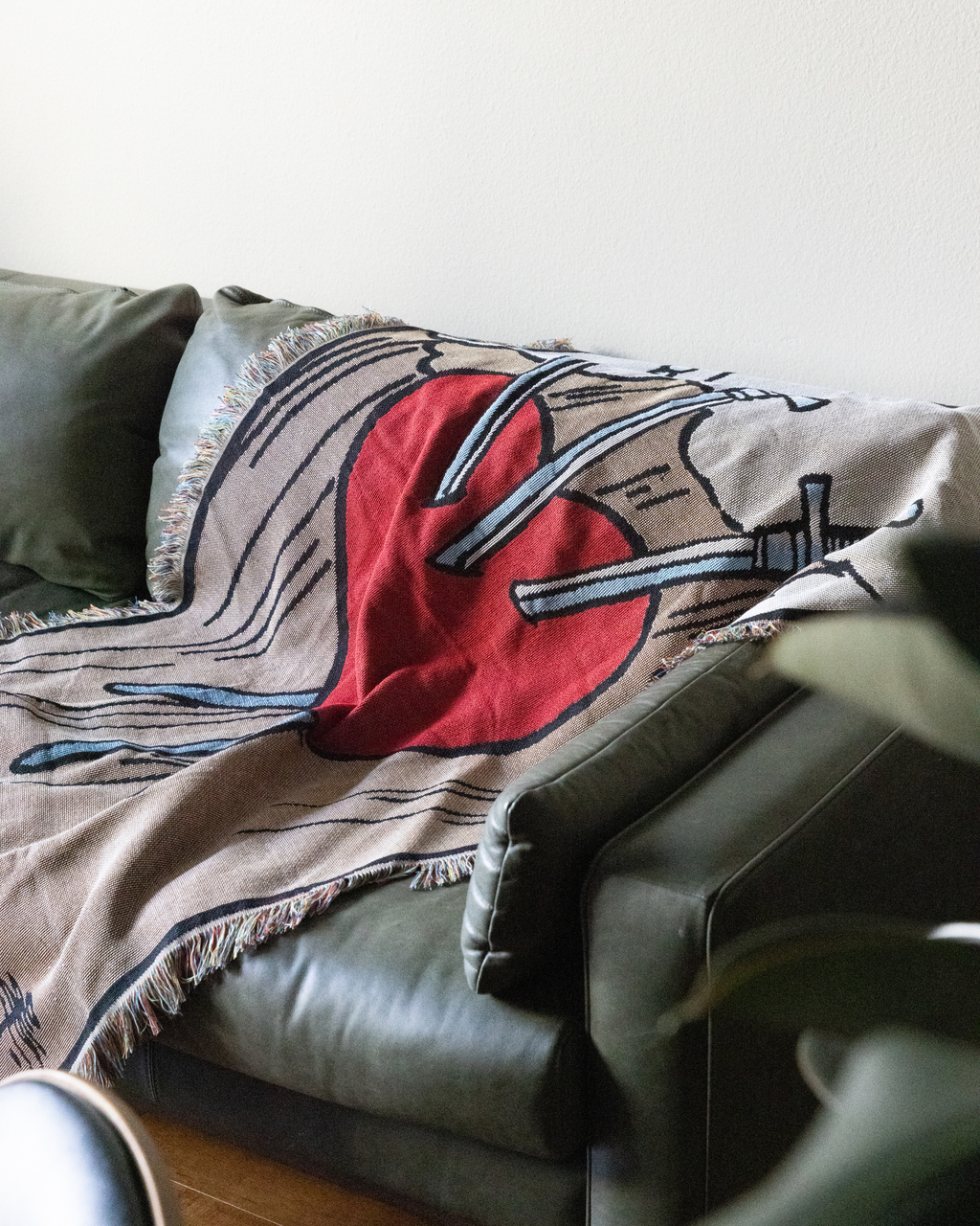 Three of Swords Throw Blanket or Wall Hanging, 5x3 foot