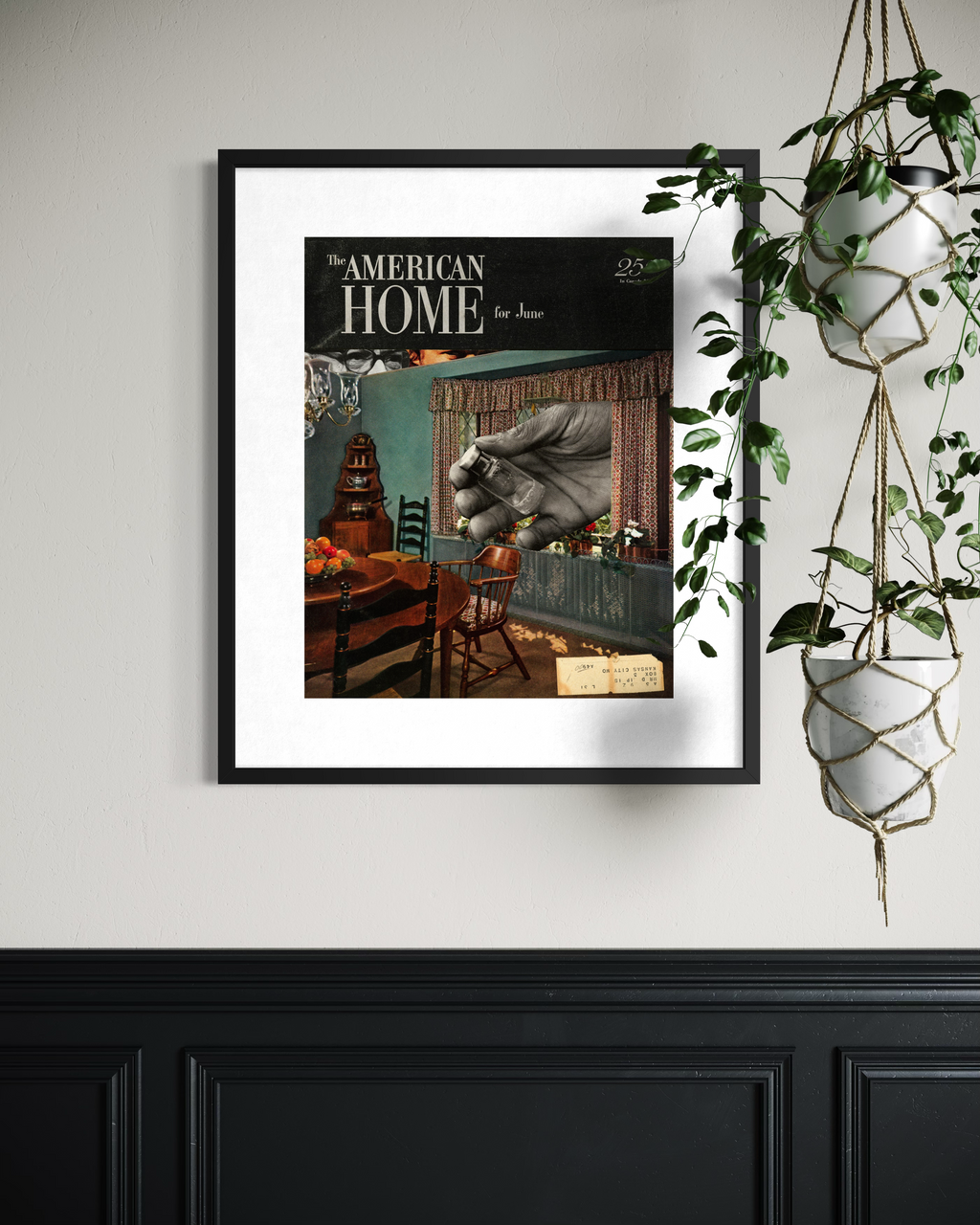 The American Home Collage Fine Art Print