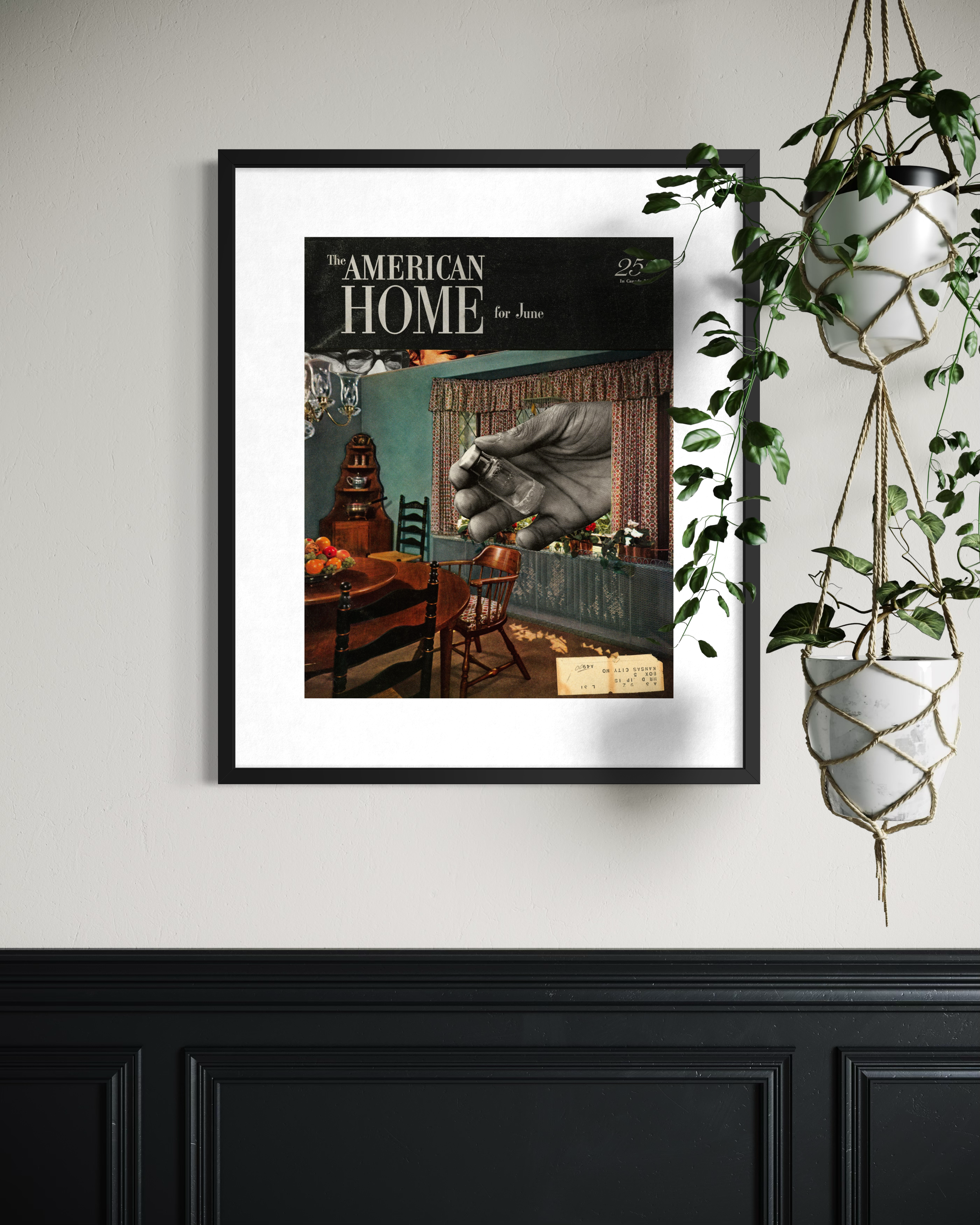 The American Home Collage Fine Art Print