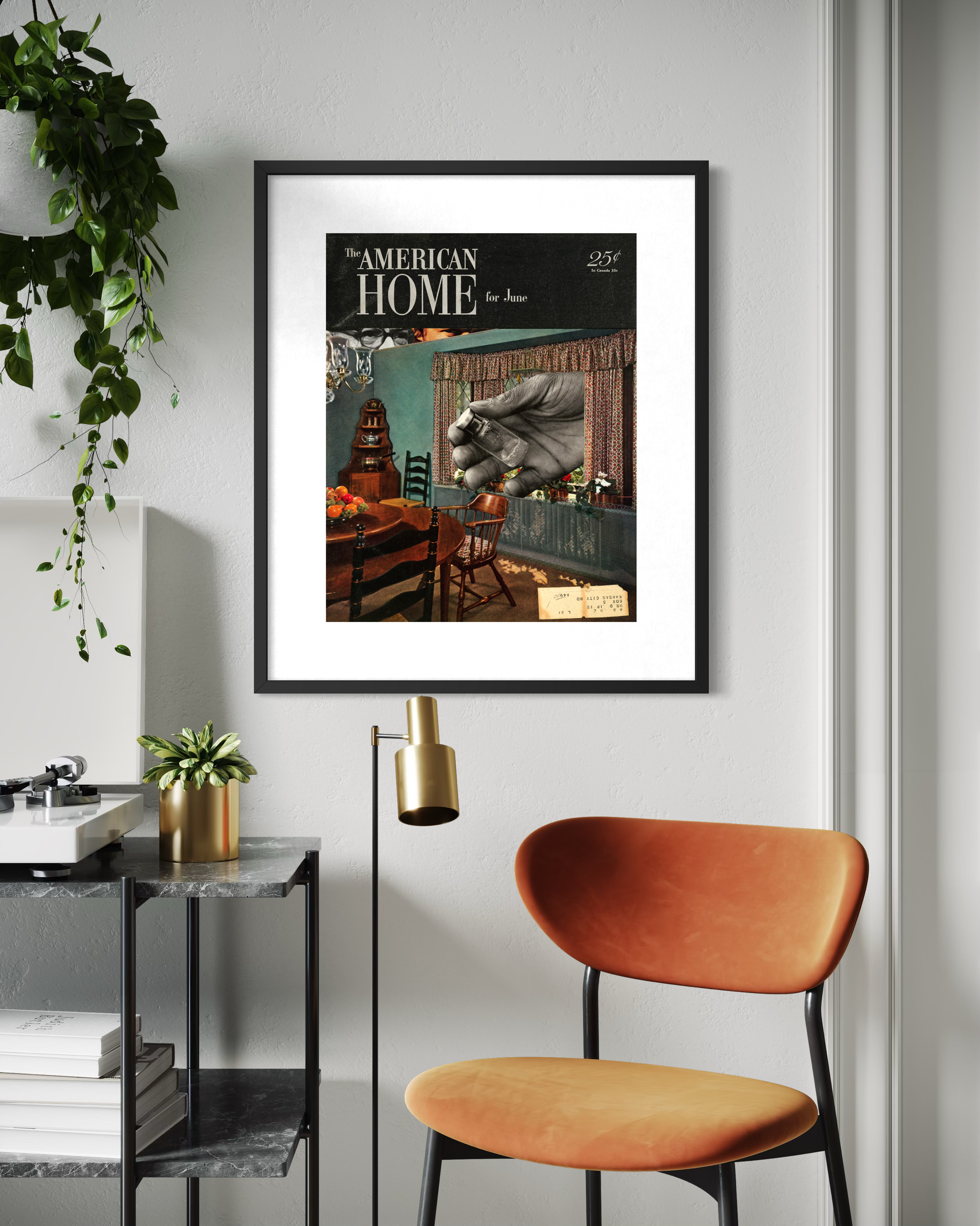 The American Home Collage Fine Art Print