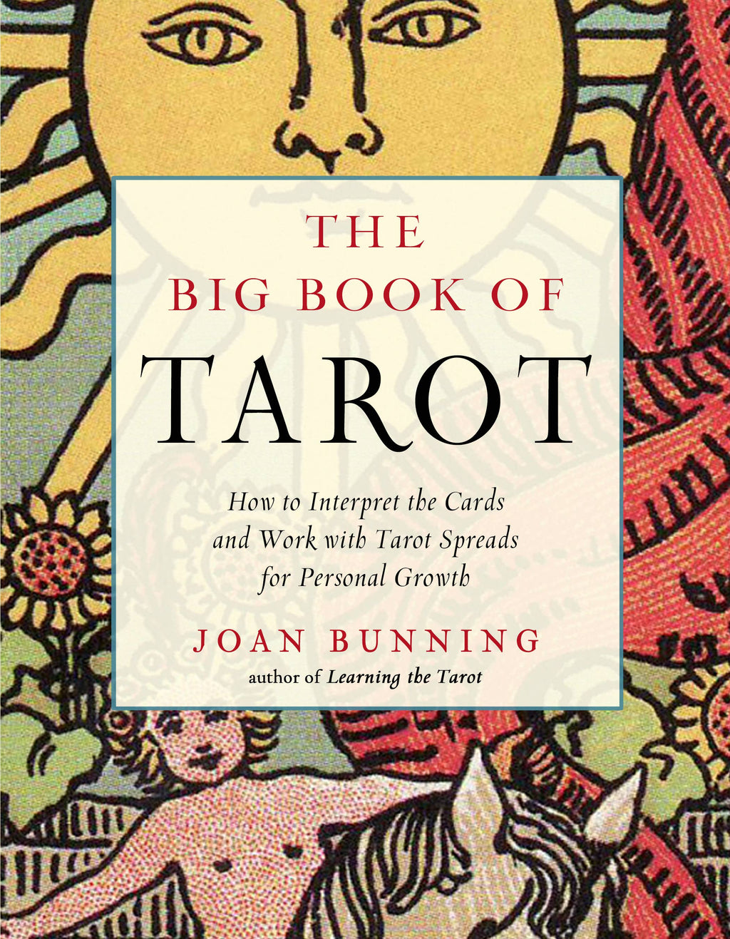 Book cover of 'The Big Book of Tarot' with colorful illustrations and text.