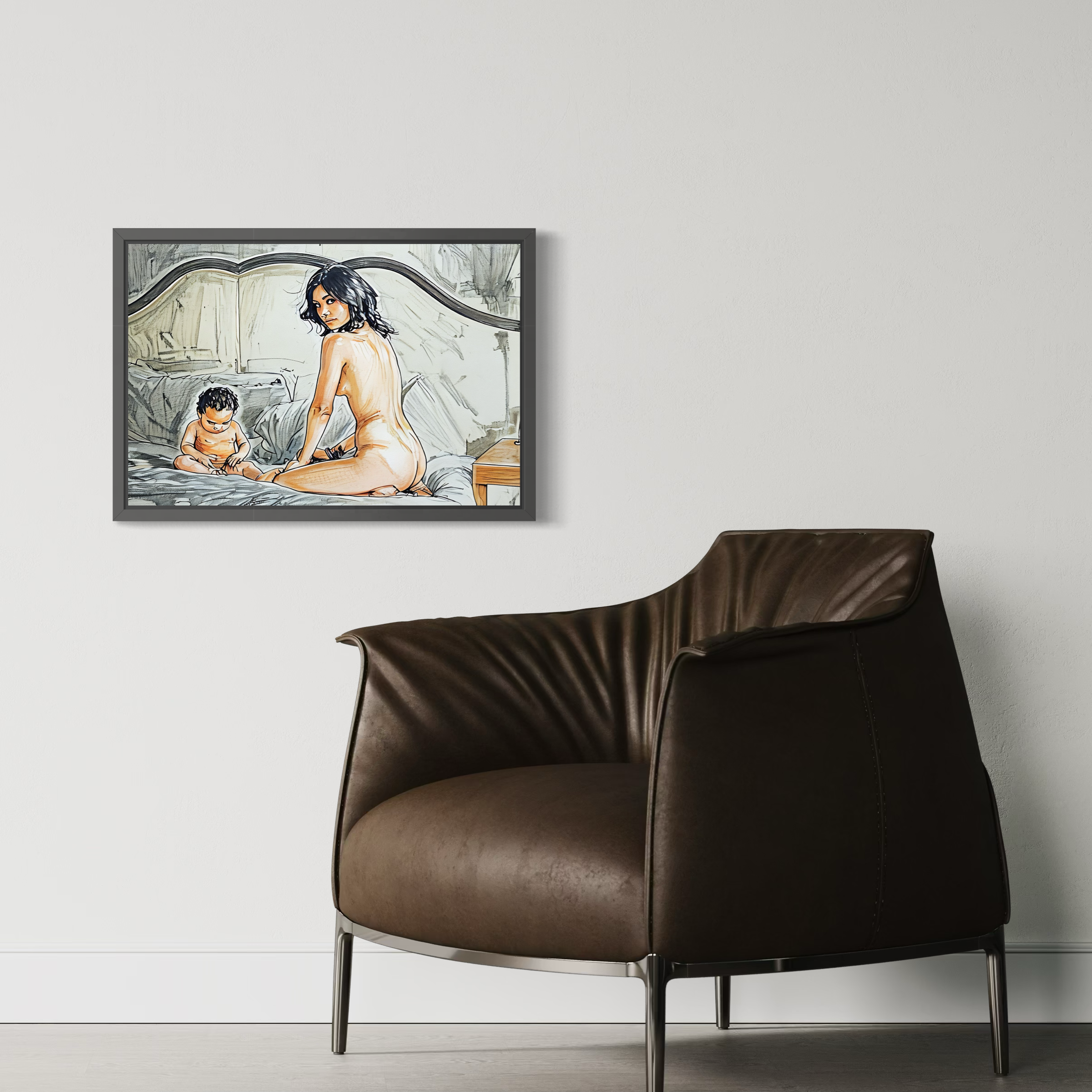 To Sleep Mother Fine Art Framed Print 16 x 24
