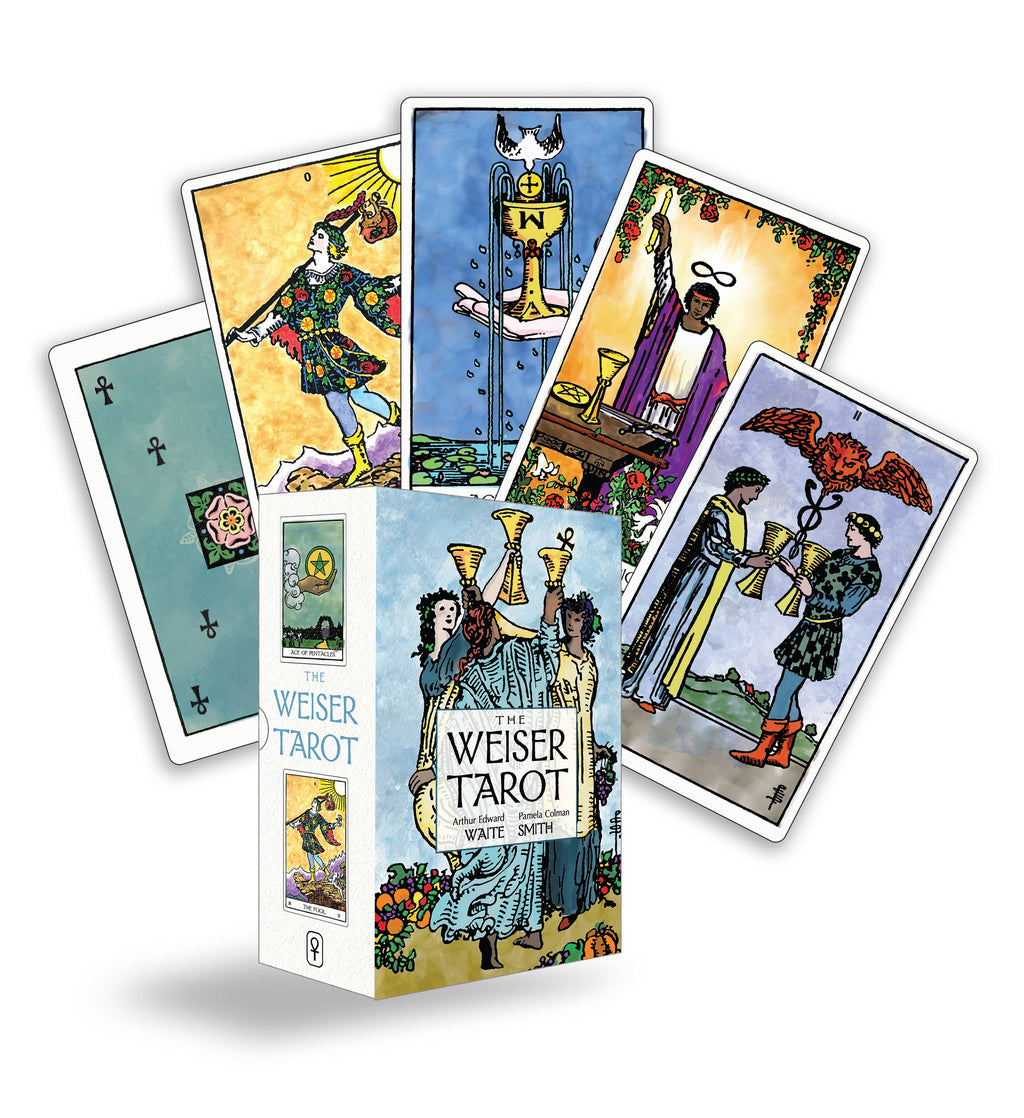 Weiser Tarot cards with colorful illustrations on a white background