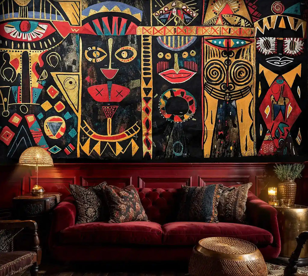 African Tribal Art Wall Mural-2