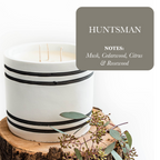 Luxury 3-Wick Soy Candle in Reusable Cement Vessel | Large Handmade Candle | 120 Hour Burn Time