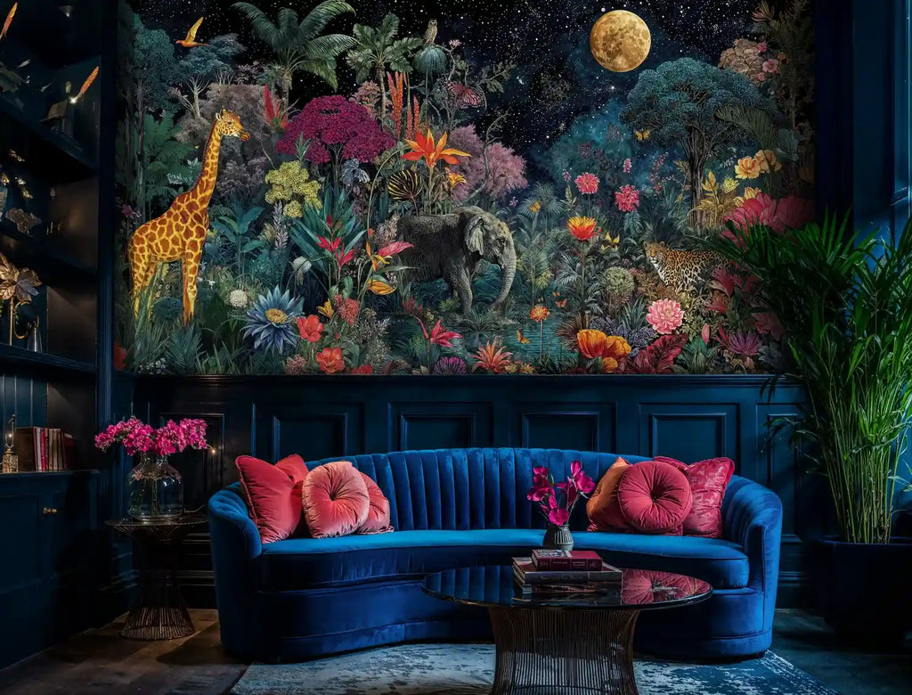 Mystical Jungle Safari Wall Mural-3