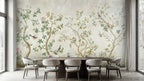 Chinoiserie Birds and Blossoming Branches Wall Mural-3