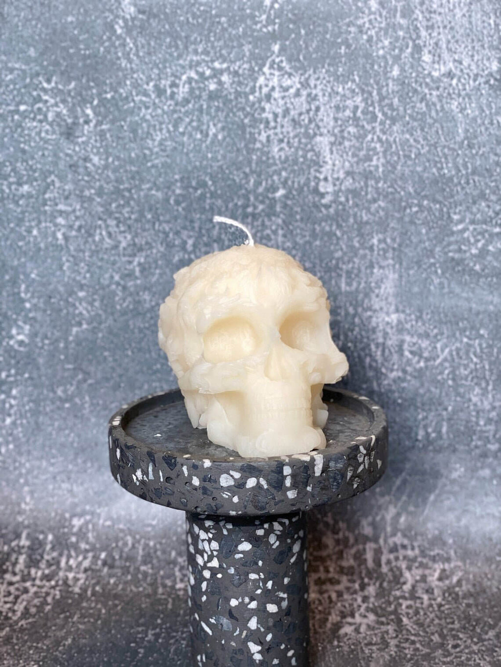 Floral Skull Candle | Gothic Soy Wax-3