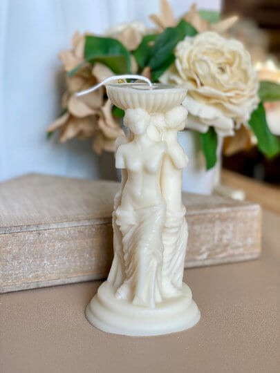 Goddess Sculpture Candle | Soy Wax Art Trio-2