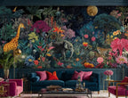Mystical Jungle Safari Wall Mural-0