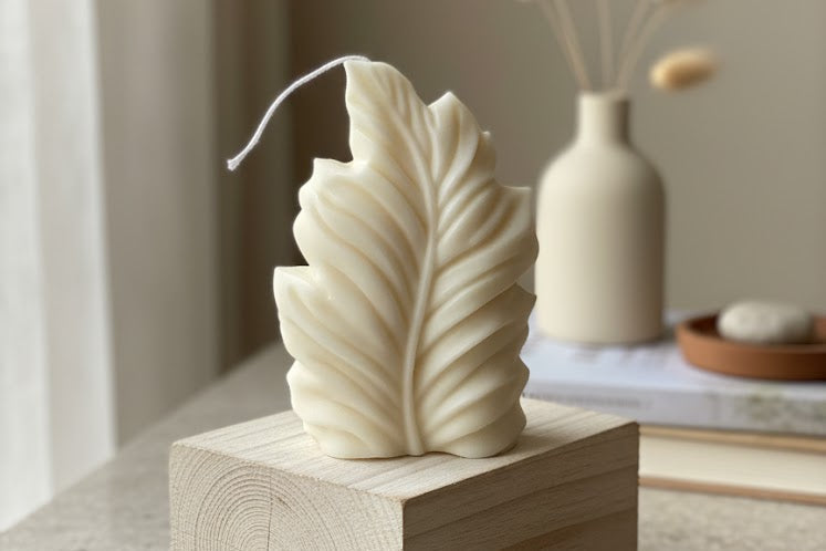 Minimalist Feather Candle — Handcrafted Soy Wax Elegance-0