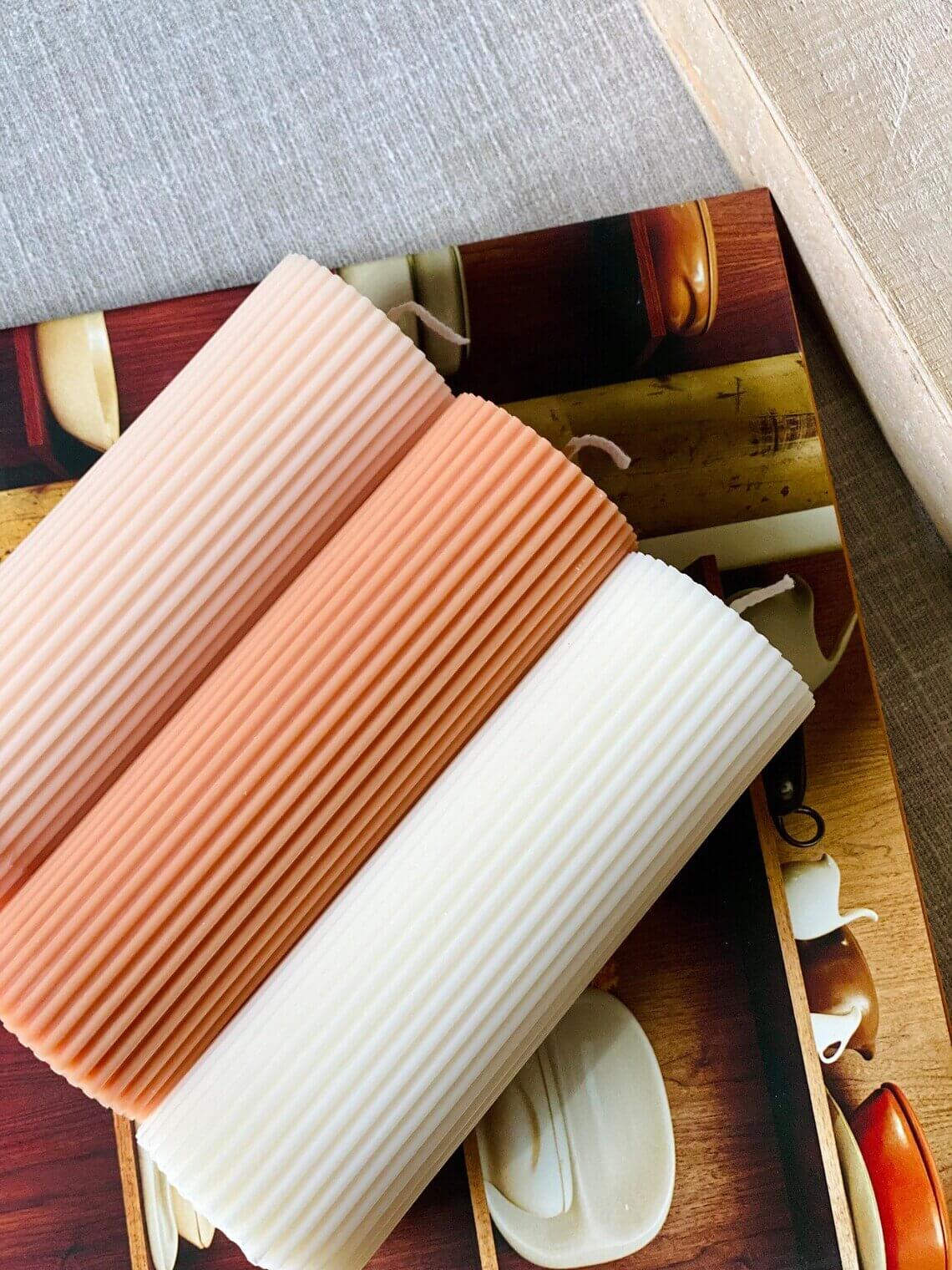 Ribbed Candle | Effortless Home Decor-0