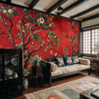 Chinoiserie Birds and Trees Wall Mural-1