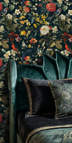 Botanical Birds and Blooms Wallpaper-4