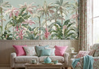 Tropical Palms and Lush Botanicals Wall Mural-3