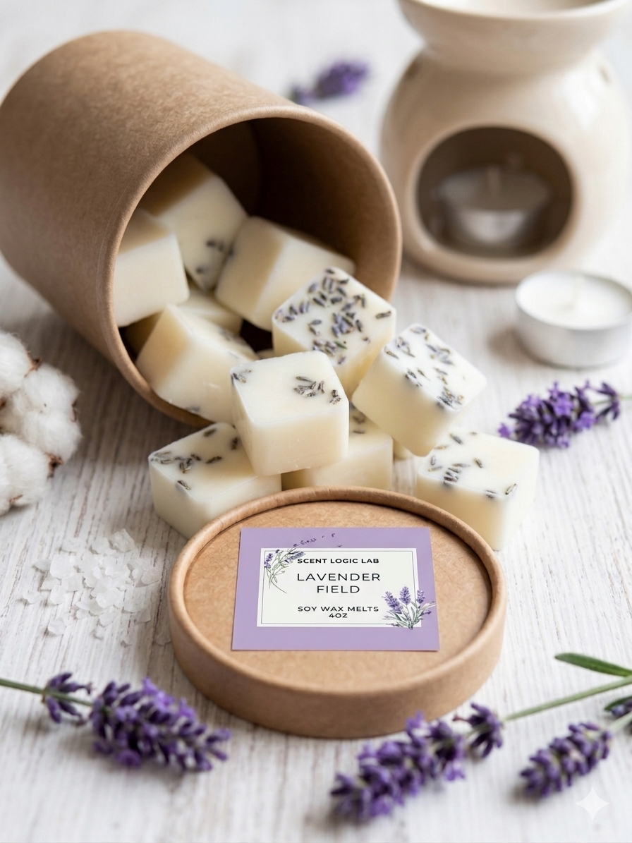 Lavender Bliss Wax Melt — 4 oz Premium Soy, Flame-Free Aromatherapy-0