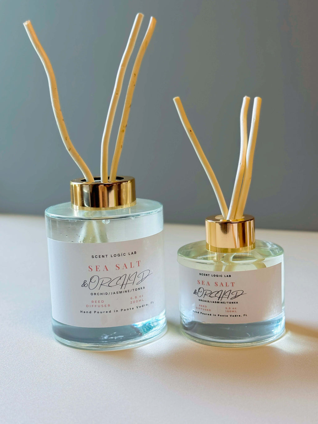 Sea Salt and Orchid Reed Diffuser – 100ml & 200ml | Hand-Poured Aroma for Home or Office-4
